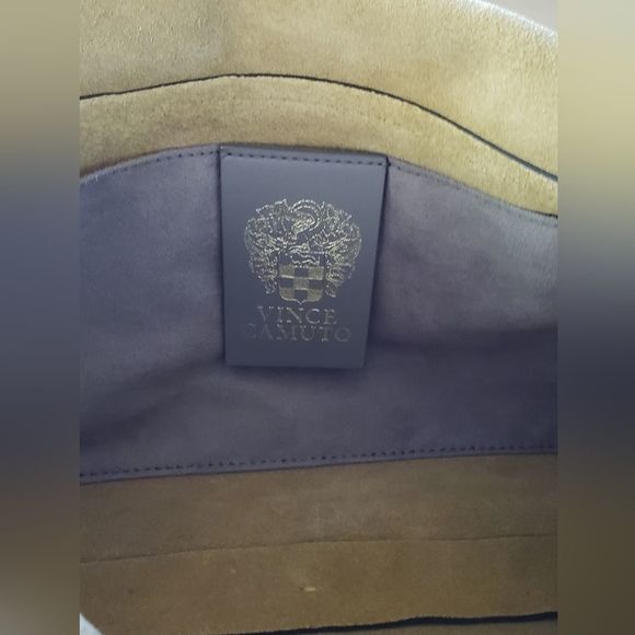 Vince Camuto Women's Suede Purse Crossbody Bag in Color Olive Oil - Picture 5 of 13